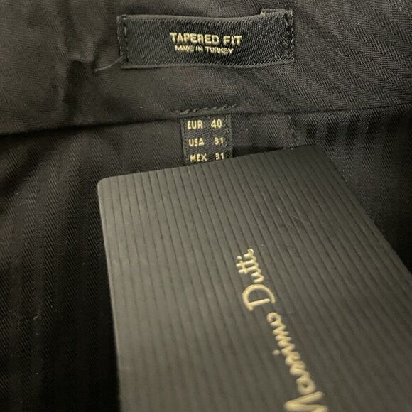 Massimo Dutti Mens Trousers Pants EU 40 US 31 Tapered Fit Black 0011/040 NWT - Picture 6 of 10